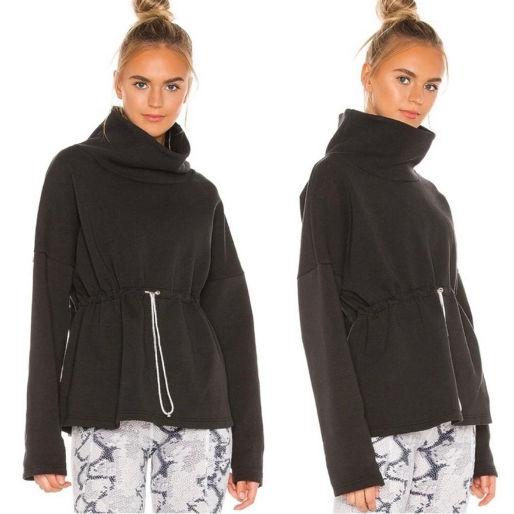 Varley Black Cowl Neck Sweater